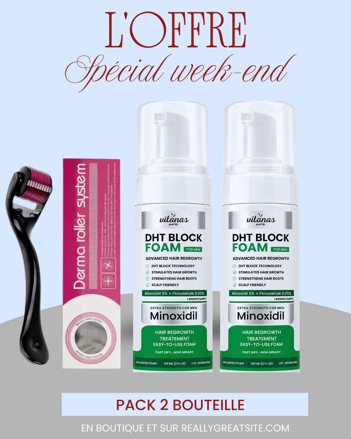 Vitanas Minoxidil Foam 5% + Finasteride 0.05%