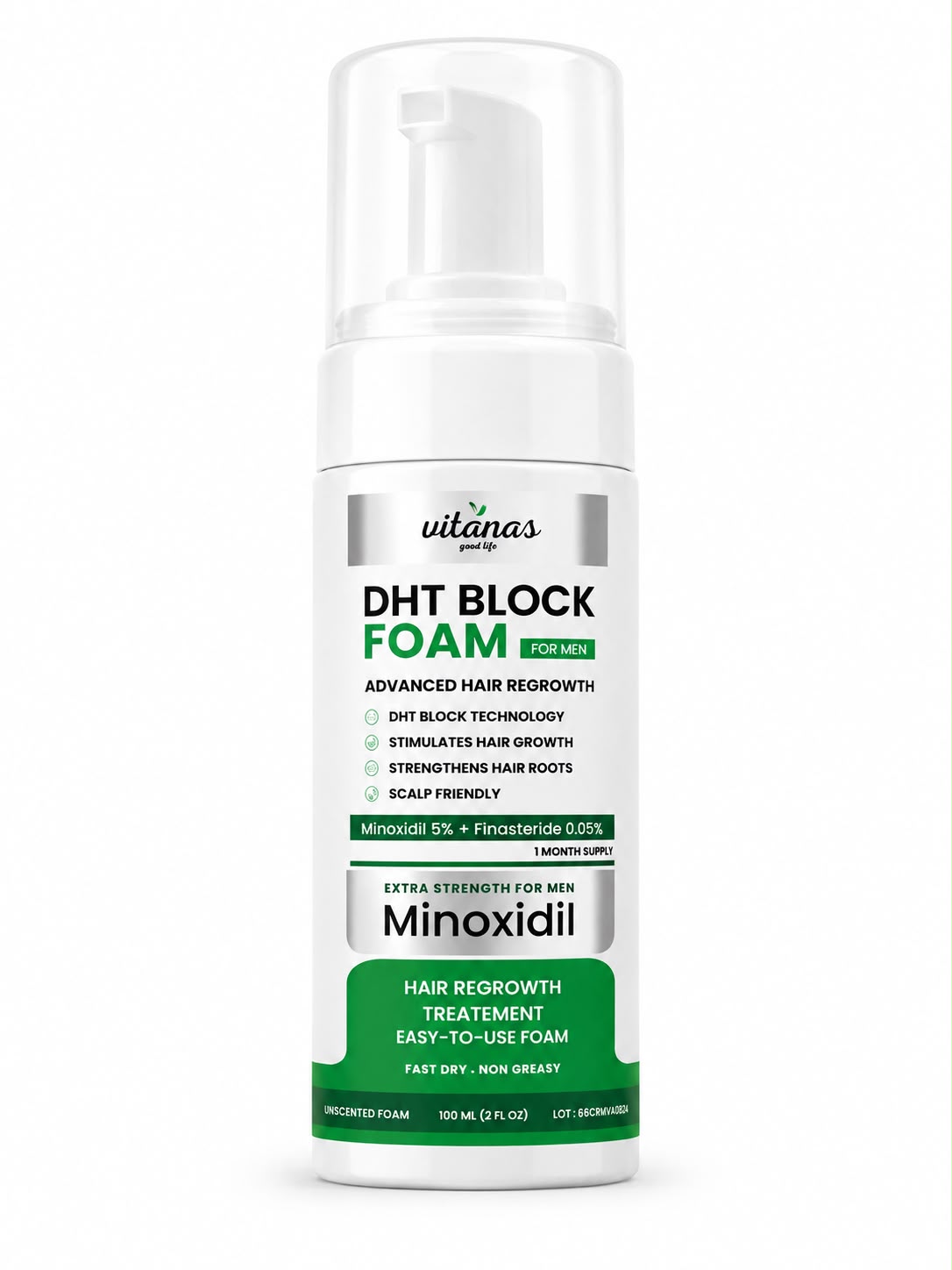 Vitanas Minoxidil Foam 5% + Finasteride 0.05%