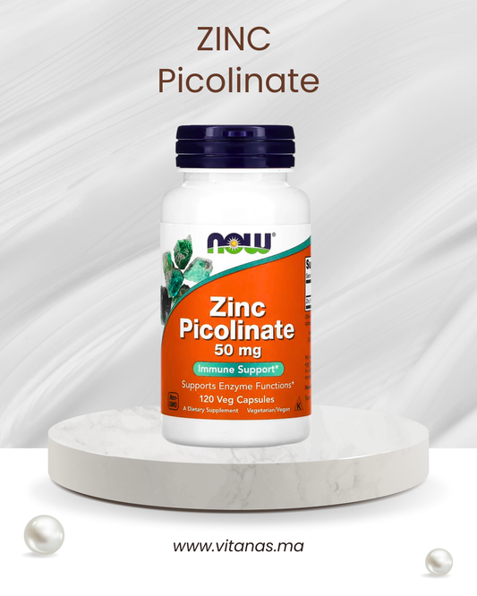 NOW Foods, Picolinate de zinc, 50 mg, 120 capsules végétales